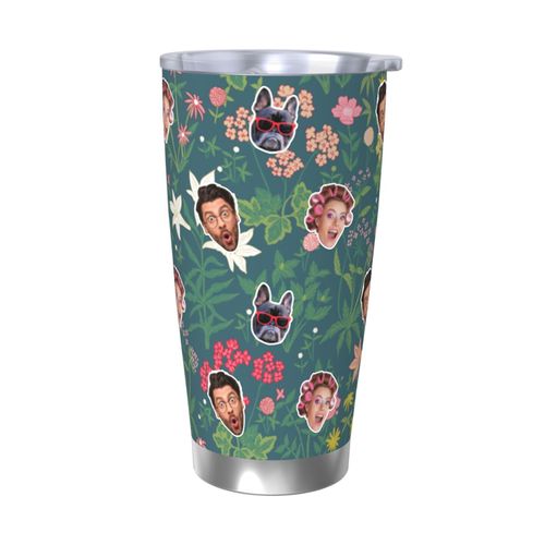 Gobelet Personnalisé Avec Visage 590ml Motifs Printaniers Inspirés De William Morris = 8 Tasse De Café Pour Voiture Avec Photo D'animaux De Compagnie,Bébé,Enfants,Hommes,Femmes