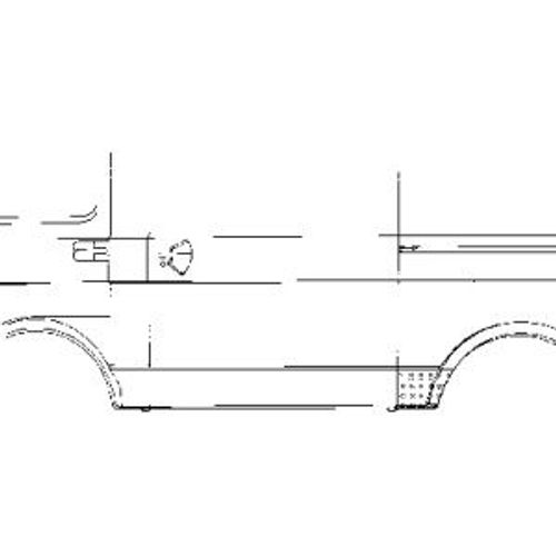 Panneau Latéral Arrière Droite Vw Lt 28-35 I Autobus/Autocar De 04/1975 À 09/1983