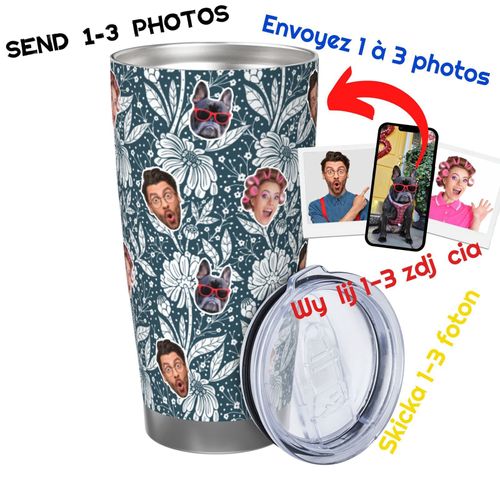 Gobelet Personnalisé Avec Visage 590ml Motifs Printaniers Inspirés De William Morris = 5 Tasse De Café Pour Voiture Avec Photo D'animaux De Compagnie,Bébé,Enfants,Hommes,Femmes