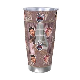 Gobelet Personnalisé Avec Visage 590ml Nuits Enneigées À Paris=14 Tasse De Café Pour Voiture Avec Photo D'animaux De Compagnie,Bébé,Enfants,Hommes,Femmes