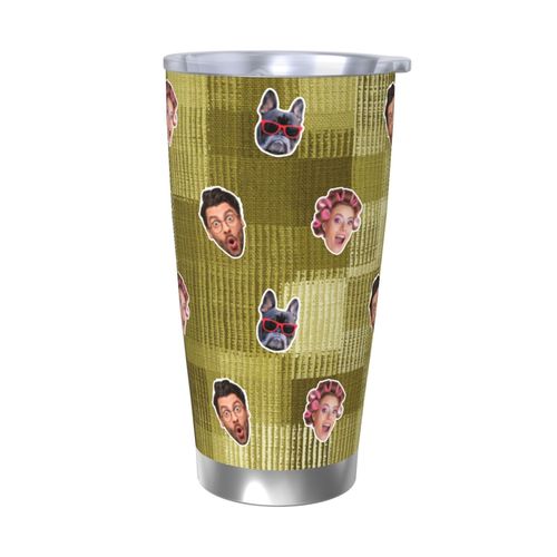 Gobelet Personnalisé Avec Visage 590ml Patchwork Ombré = 96 Tasse De Café Pour Voiture Avec Photo D'animaux De Compagnie,Bébé,Enfants,Hommes,Femmes