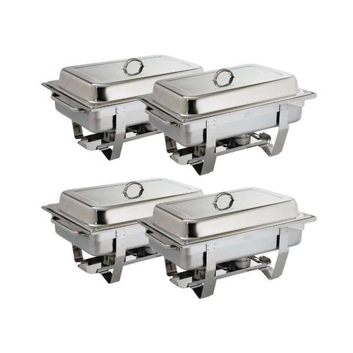 Lot de 4 Chafing dish Milan multipack 4 pièces inox