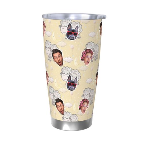 Gobelet Personnalisé Avec Visage 590ml Arcs-En-Ciel De Moutons De Pépinière = 10 Tasse De Café Pour Voiture Avec Photo D'animaux De Compagnie,Bébé,Enfants,Hommes,Femmes
