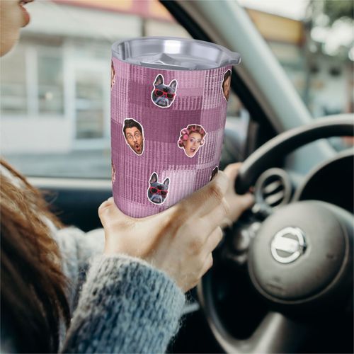 Gobelet Personnalisé Avec Visage 590ml Patchwork Ombré = 43 Tasse De Café Pour Voiture Avec Photo D'animaux De Compagnie,Bébé,Enfants,Hommes,Femmes