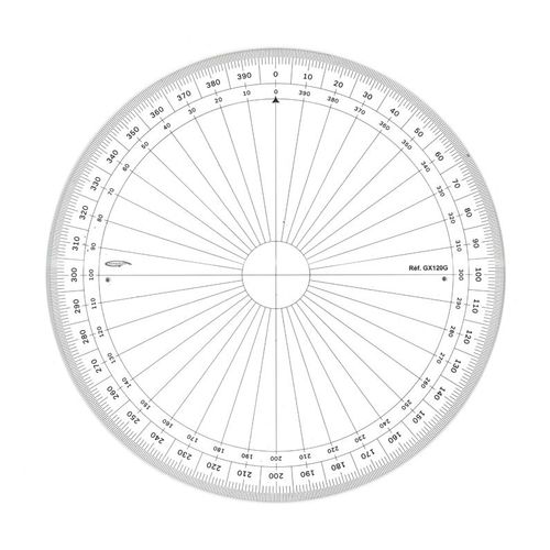 Rapporteur Cercle Entier Grades Ø 20 Cm - Graphoplex