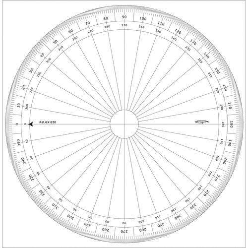 Rapporteur Cercle Entier Degrés Ø 25 Cm - Graphoplex