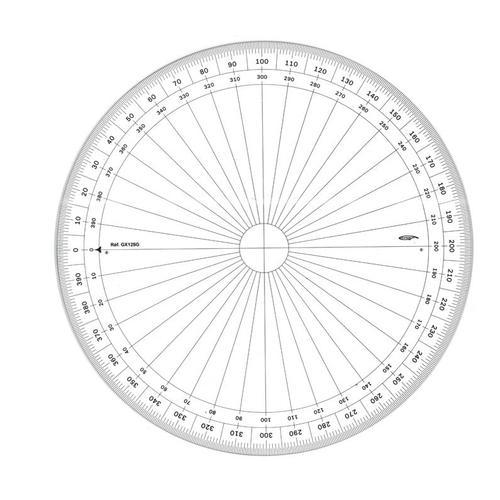 Rapporteur Cercle Entier Grades Ø 25 Cm - Graphoplex