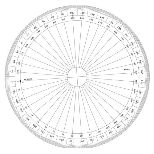 Rapporteur Cercle Entier Grades Ø 30 Cm - Graphoplex