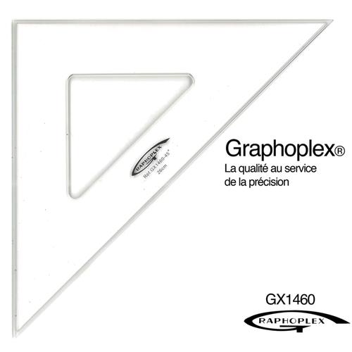 GRAPHOPLEX Equerre de coupe graduée 45° 26cm 