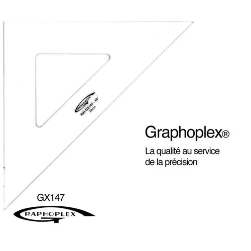 Equerre 45° 3 Bords Droits 28 Cm - Graphoplex