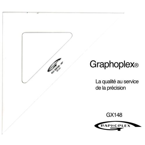 Equerre 45° 3 Bords Droits 32 Cm - Graphoplex