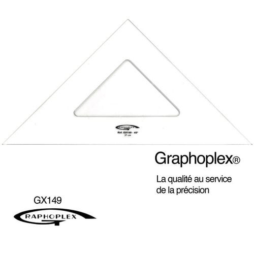 Equerre 45° 3 Bords Droits 37 Cm - Graphoplex