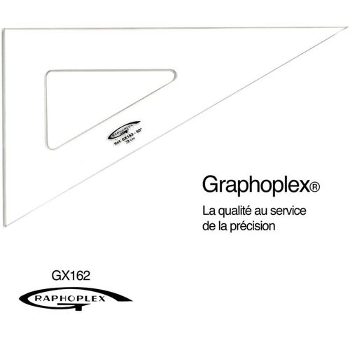 Equerre 60° 3 Bords Droits 28 Cm - Graphoplex