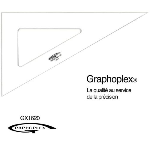 Equerre 60° 3 Bords Anti-Taches 32 Cm - Graphoplex