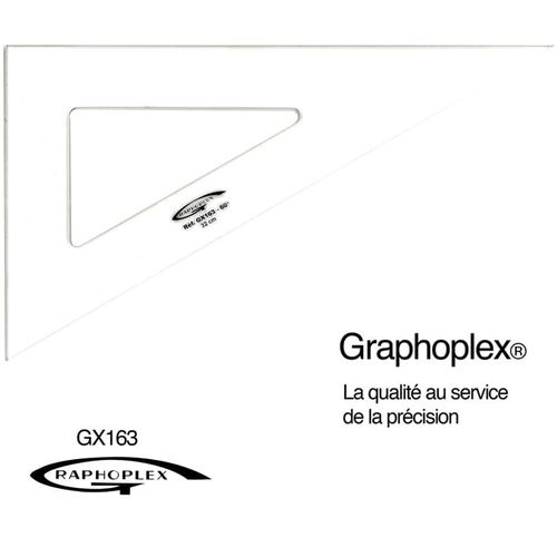 Equerre 60° 3 Bords Droits 32 Cm - Graphoplex
