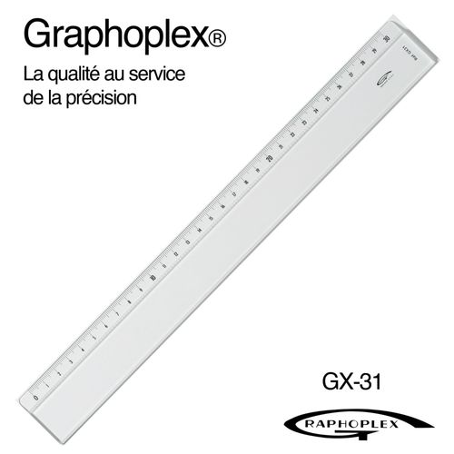 R?Gle Transparente 1 Biseau + Bosselage 30 Cm - Graphoplex