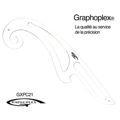 Courbe En Altuglas Transparent 41,5 Cm - Graphoplex