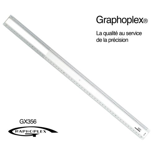 R?Gle Picas 2 Biseaux Blancs + Bosselage 50 Cm - Graphoplex