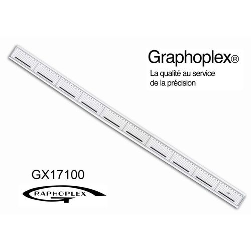 Règle De Coupe Bord Acier Anti-Glisse Quadrillée 100cm - Graphoplex