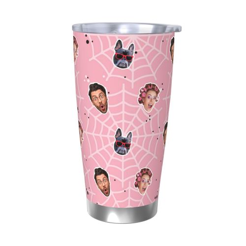 Gobelet Personnalisé Avec Visage 590ml Chats D'halloween Mignons Kawaii = 5 Tasse De Café Pour Voiture Avec Photo D'animaux De Compagnie,Bébé,Enfants,Hommes,Femmes