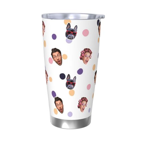 Gobelet Personnalisé Avec Visage 590ml Chats D'halloween Mignons Kawaii = 2 Tasse De Café Pour Voiture Avec Photo D'animaux De Compagnie,Bébé,Enfants,Hommes,Femmes