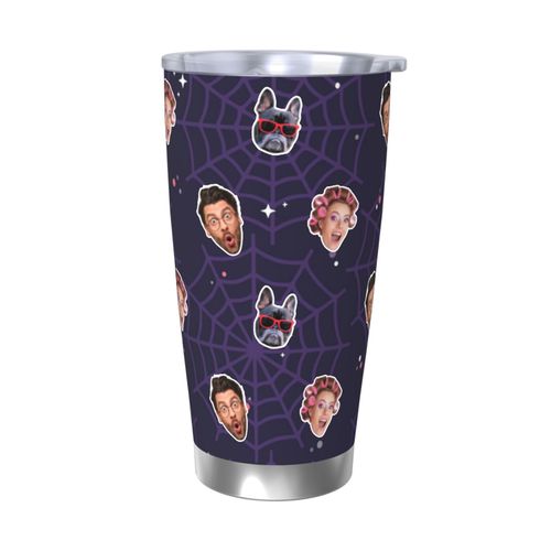 Gobelet Personnalisé Avec Visage 590ml Chats D'halloween Mignons Kawaii = 15 Tasse De Café Pour Voiture Avec Photo D'animaux De Compagnie,Bébé,Enfants,Hommes,Femmes