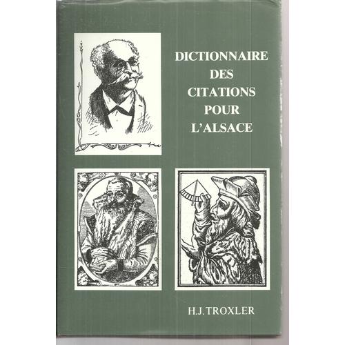 Dictionnaire Des Citations Pour L Alsace Rakuten