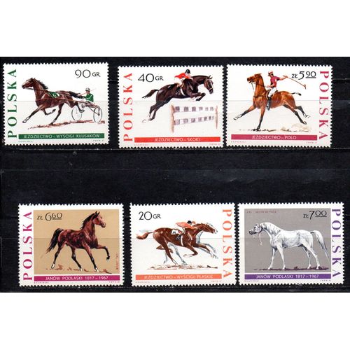 Pologne-  Série De 8 Timbres Neufs- Haras De Jezdziectwo- Année 1967