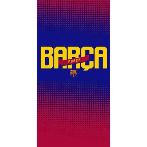 Serviette / Drap De Plage Barcelona Forca Fcbarcelona Officiel License 70x140cm Coton 