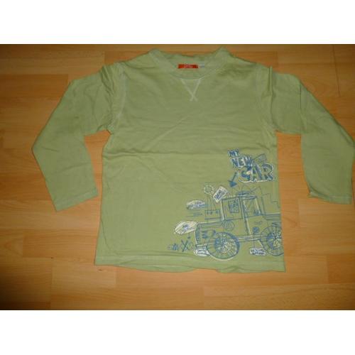 T-Shirt Manches Longues Vert- Okaou -12 Ans