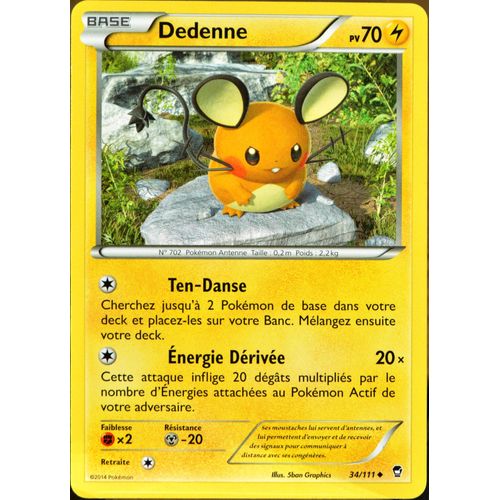 Carte Pokémon 34/111 Dedenne 70 Pv Série Deck Combat Légendaire Neuf Fr