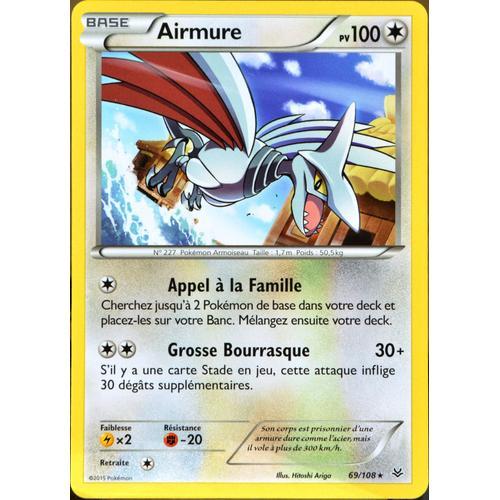 Carte Pokémon 69/108 Airmure 100 Pv Série Deck Combat Légendaire Neuf Fr