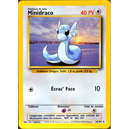 Carte Pokémon 26/102 Minidraco 40 Pv