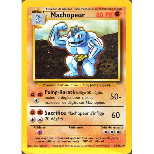 Carte Pokémon 34/102 Machopeur 80 Pv