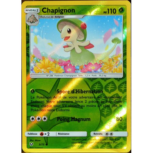 Carte Pokémon 5/73 Chapignon 110 Pv - Reverse
