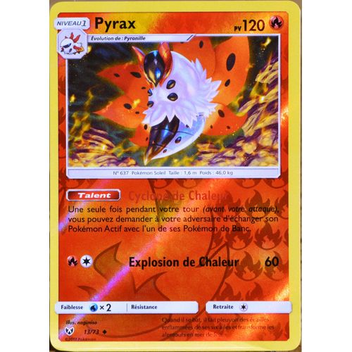 Carte Pokémon 13/73 Pyrax 120 Pv - Reverse