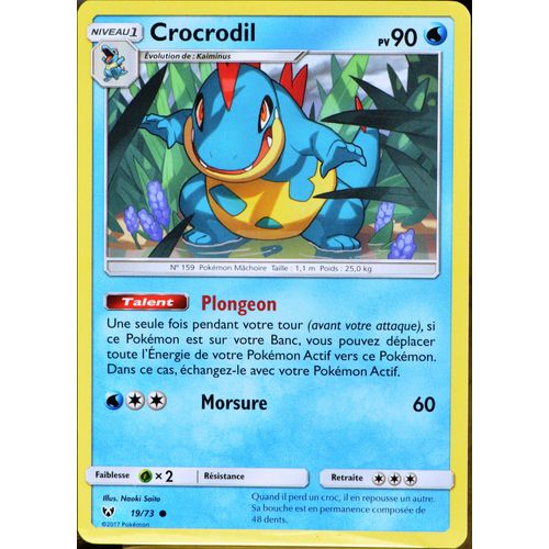 Carte Pokémon 19/73 Crocrodil 90 Pv
