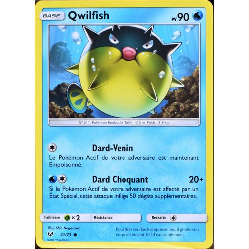 Carte Pokémon 21/73 Qwilfish 90 Pv Sl3.5 Légendes Brillantes Neuf Fr