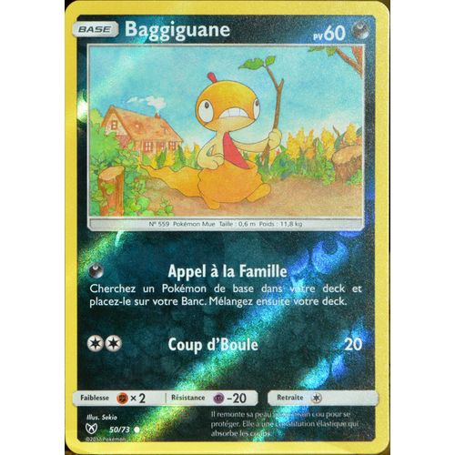 Carte Pokémon 50/73 Baggiguane 60 Pv - Reverse