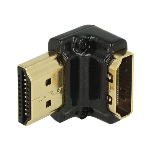 Delock - Adaptateur HDMI - HDMI femelle pour HDMI mâle - noir - connecteur à 90°, support 4K
