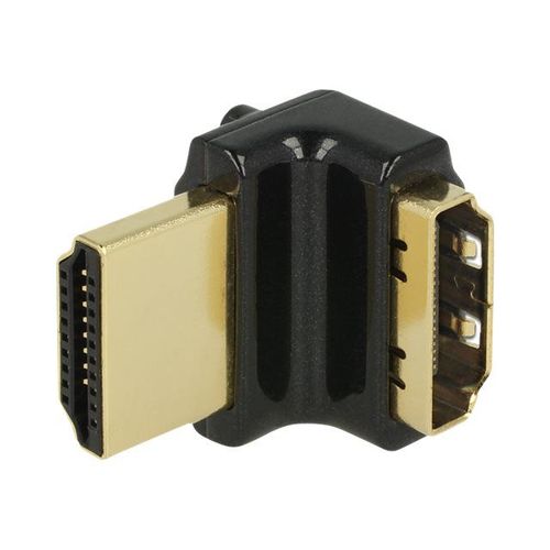Delock - Adaptateur HDMI - HDMI femelle pour HDMI mâle - noir - connecteur à 90°, support 4K