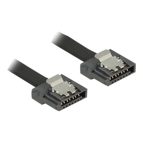 Delock FLEXI - Câble SATA - Serial ATA 150/300/600 - SATA (M) pour SATA (M) - 70 cm - verrouillé - noir