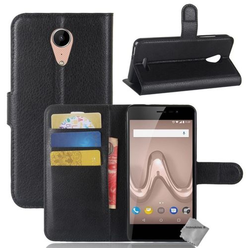 Housse Etui Coque Pochette Portefeuille Pour Wiko Tommy 2 + Film Ecran - Noir