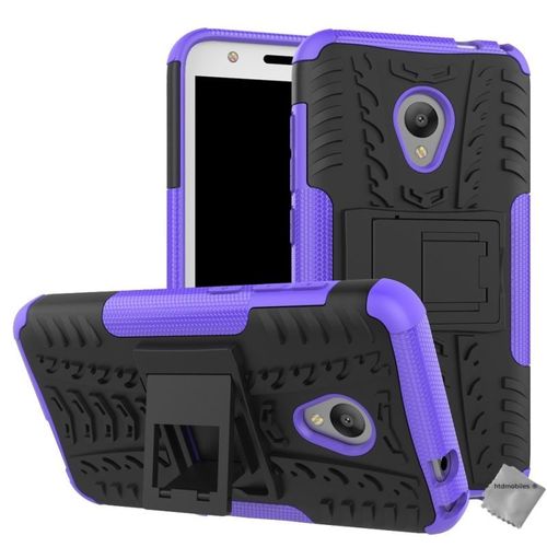 Housse Etui Coque Rigide Anti Choc Pour Alcatel U5 + Film Ecran - Mauve
