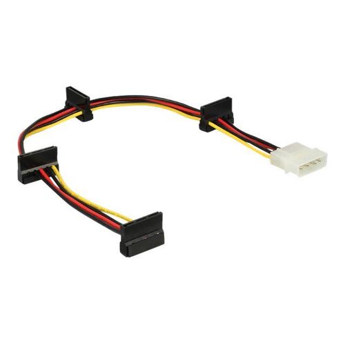 Delock - Adaptateur secteur - alimentation interne 4 plots (P) pour alimentation SATA (R) - 40 cm - multicolore