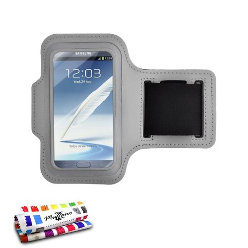 Brassard De Sport Samsung Galaxy Note 5 Gris Anti-Dérapant