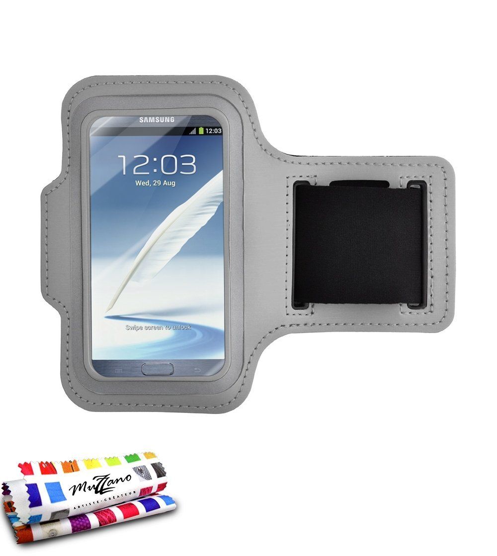 Brassard De Sport Samsung Galaxy S6 Edge Plus Gris Anti-Dérapant