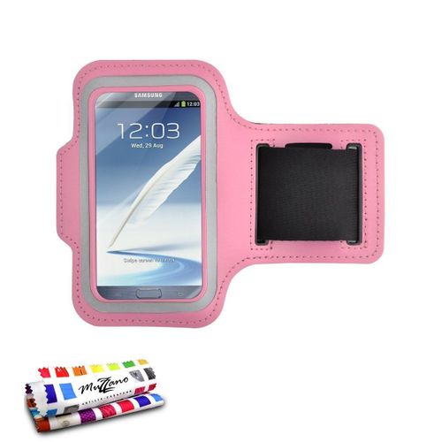Brassard De Sport Samsung Galaxy Note 2 Rose Anti-Dérapant