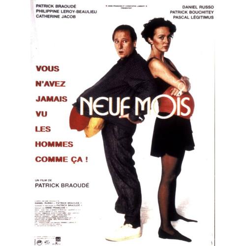 Neuf Mois - 2005 - Patrick Braoudé, Philippine Leroy-Beaulieu - 40x56cm - Affiche Cinéma Originale - Envoi Plié