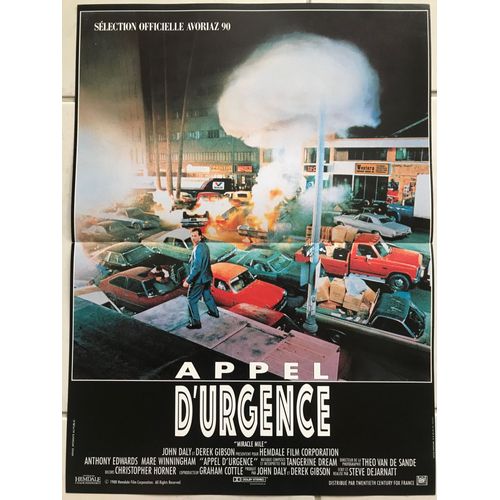 Appel D'urgence / Miracle Mile - 1989 - De Steve De Jarnatt Avec Lou Hancock, Mykelti Williamson, Kelly Jo Minter - 40x56cm - Affiche Cinéma Originale - Envoi Plié